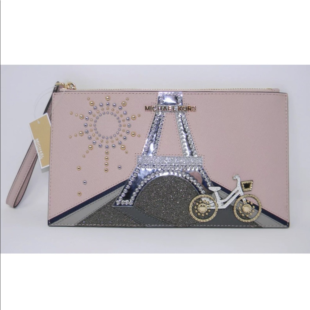 Michael Kors Noveau Novelty  Paris Large Wristlet - Picture 5 of 5